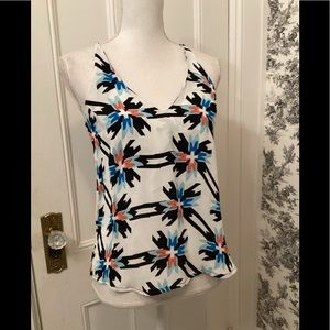 Karina Grimaldi NWT womens sleeveless multicolor print top. Sz XS. Brand New